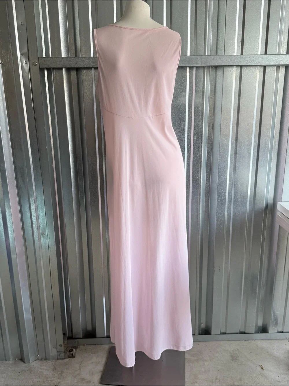 Vintage Pink Embroidered Nightgown Maxi Dress Loungewear Medium - Picture 4 of 7